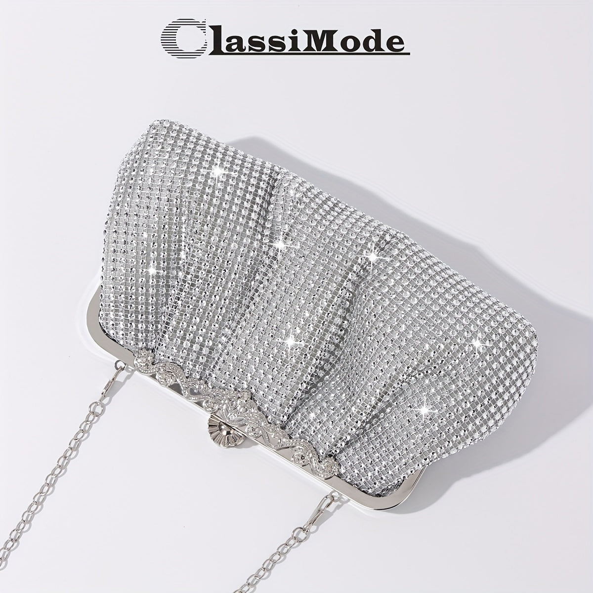 2025 New Luxury Sparkling Women'S Evening Bag, Fashionable Versatile Evening Bag, High-end Evening Bag, Dazzling Diamond Fabric + Detachable Chain, Small Handbag, Evening Accessory Handbag, Party Accessory Handbag, Bridesmaid