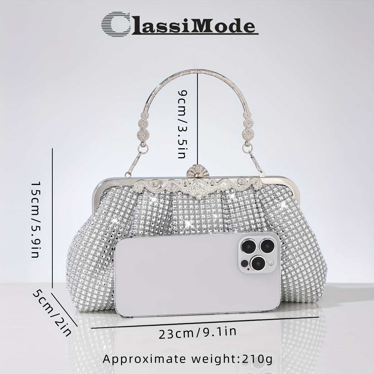 2025 New Luxury Sparkling Women'S Evening Bag, Fashionable Versatile Evening Bag, High-end Evening Bag, Dazzling Diamond Fabric + Detachable Chain, Small Handbag, Evening Accessory Handbag, Party Accessory Handbag, Bridesmaid