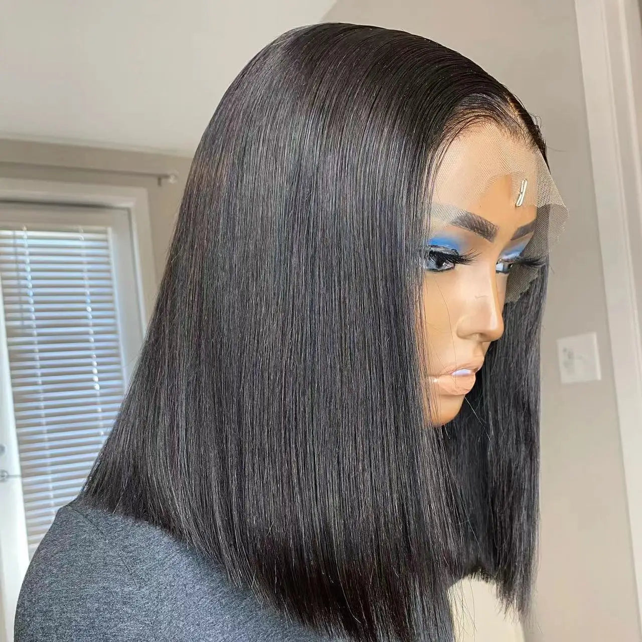 Super Double Drawn Natural Color Bob Wigs for Lace Frontal Human Hair Wig SDD Bone Straight Perruques Femmes Wholesale Lace Wigs