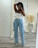 Bettergirl Wholesale Ready to Ship Wide Leg Pants Ladies Baggy Casual Femmes Pantalon Women Denim Cargo Jeans Women