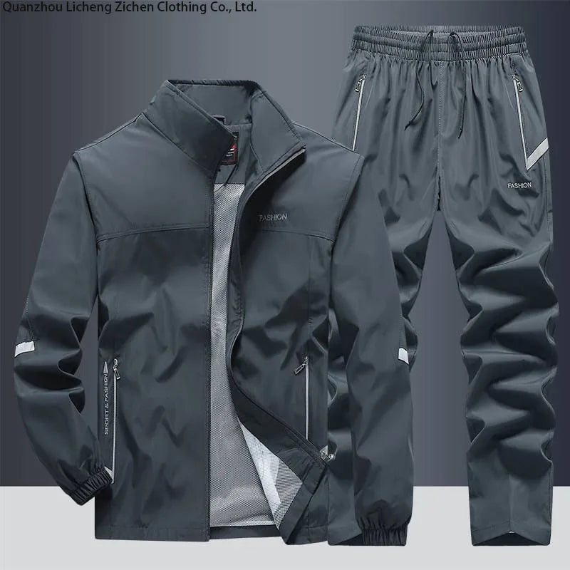 2025 Outdoor Hiking Sportswear Men's Running Sets Jogging Sports Jacket+Pants Sweatsuit Student Basketball Workout Clothes