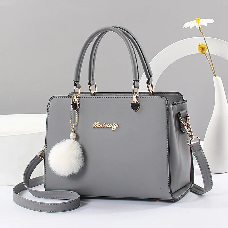 2022 PU Leather High Quality Luxury Lady Tote Shoulder Bags Best Minimalism Handbags for Women With Bulb