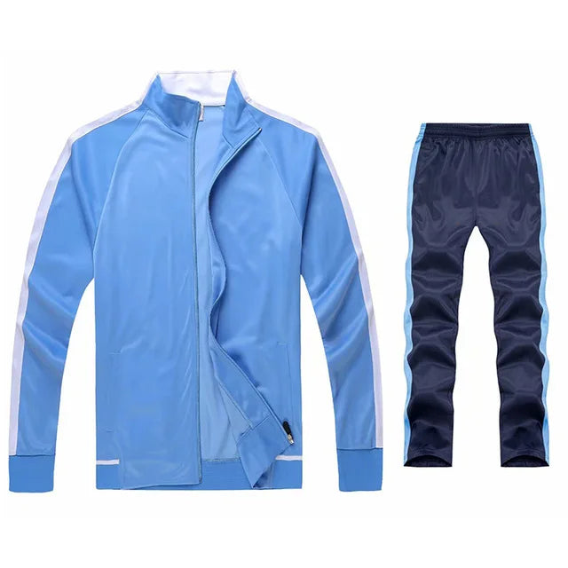 Dropshipping Design Custom Men's Sweatsuit Side Stripe Children's Sports Training Jogging Suit Tracksuit