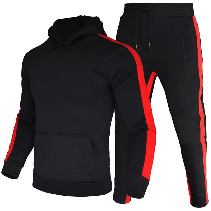 New Autumn Winter Male Outfits Sportswear Track Suits 2 Piece Jogging Suits Sets Sweatsuits Hoodies Jackets and Athletic Pants