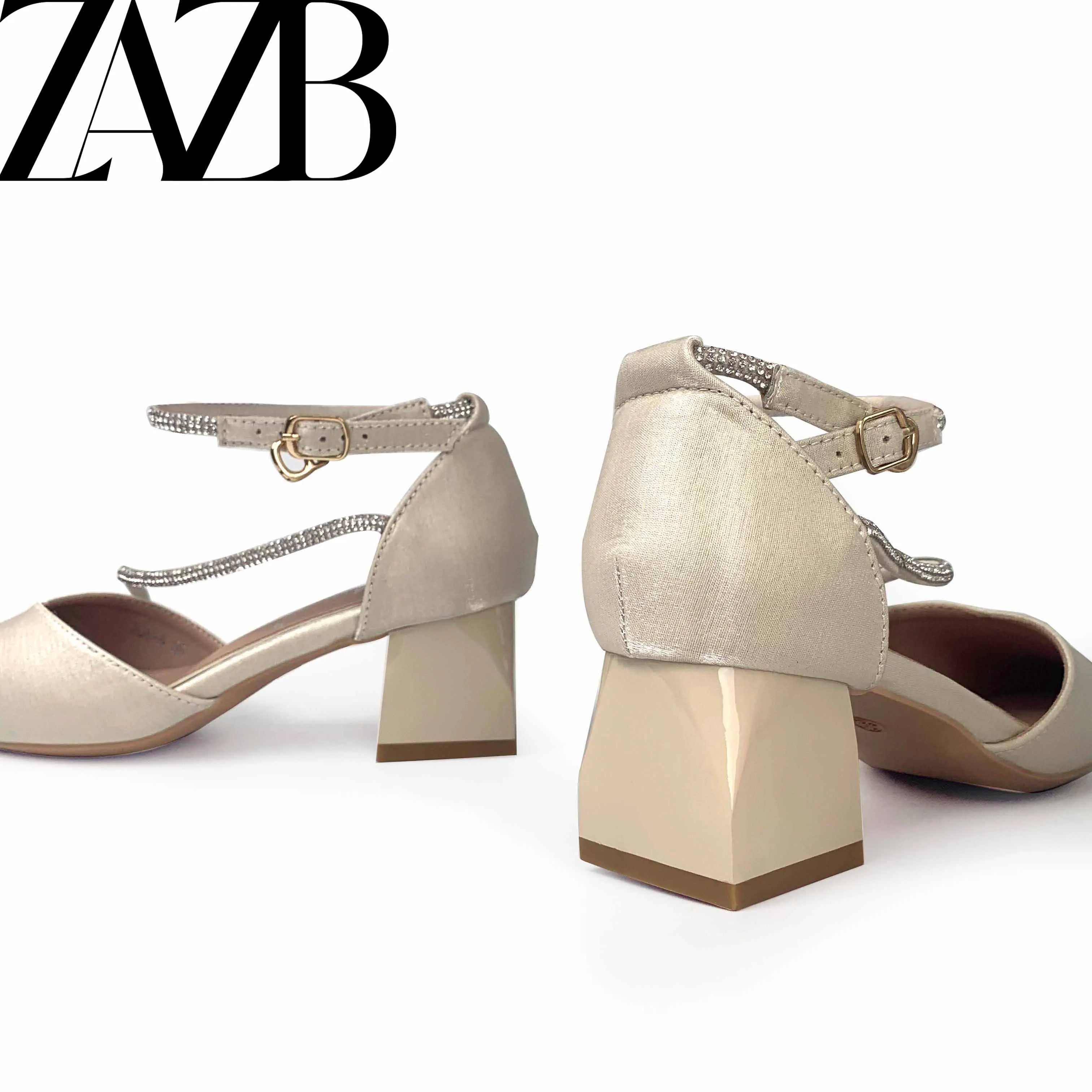 Custom square Designer Shoes Summer  Sandals  Women and Ladies High Heels Luxury  Femmes Fashion