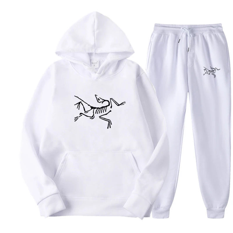 Cheap Wholesale Men's Hoodie Set Fashionable Pullover Sports Shirt Jogging Pants Two-piece Set