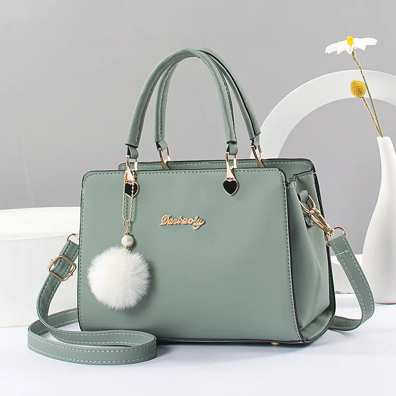 2022 PU Leather High Quality Luxury Lady Tote Shoulder Bags Best Minimalism Handbags for Women With Bulb