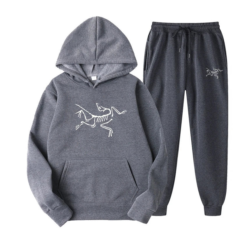 Cheap Wholesale Men's Hoodie Set Fashionable Pullover Sports Shirt Jogging Pants Two-piece Set