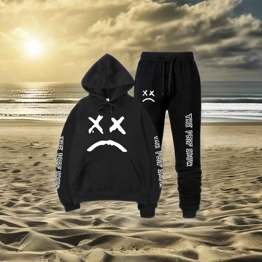 Custom Men's Training Jogging Printed Tracksuits Sporty Cotton Sweat Hoodies Casual Knitted Style
