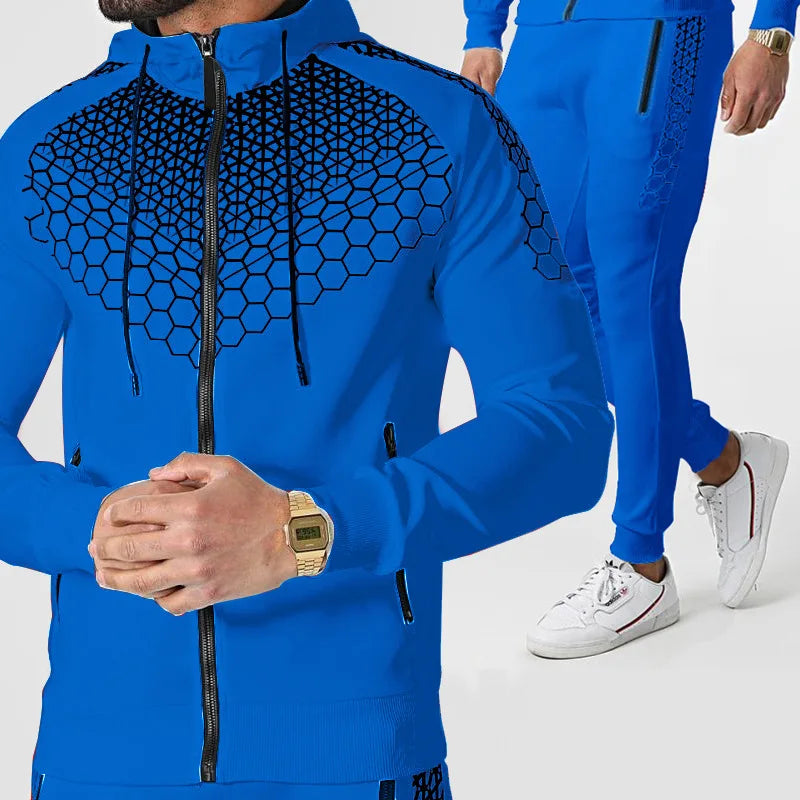 New Design Fashion Jogging Sweatsuits Sportswear 2 Piece Jogger Track Suit for Men
