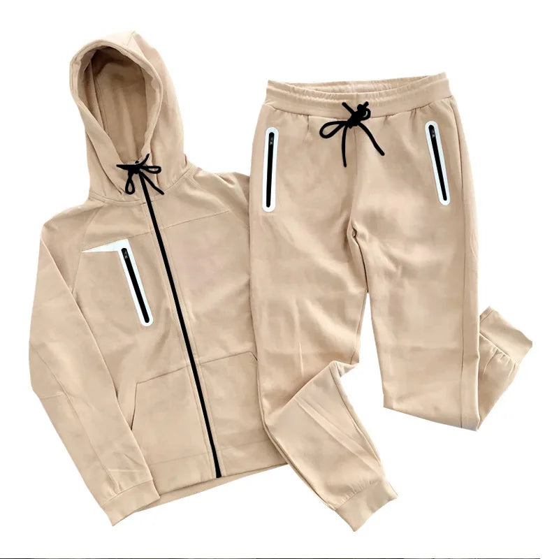2021 Two Piece Set Tracksuit Men Athleisure Fall Long Sleeve Men Sweatsuit Jogging Suit Adults for Men Autumn 5 Colors or Custom