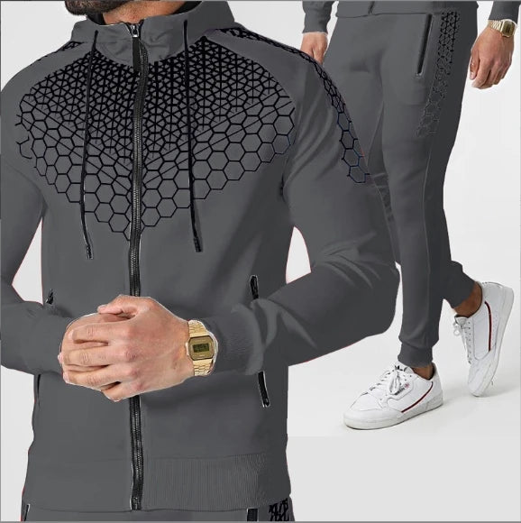 New Design Fashion Jogging Sweatsuits Sportswear 2 Piece Jogger Track Suit for Men