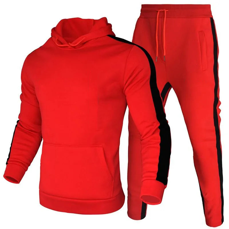 New Autumn Winter Male Outfits Sportswear Track Suits 2 Piece Jogging Suits Sets Sweatsuits Hoodies Jackets and Athletic Pants