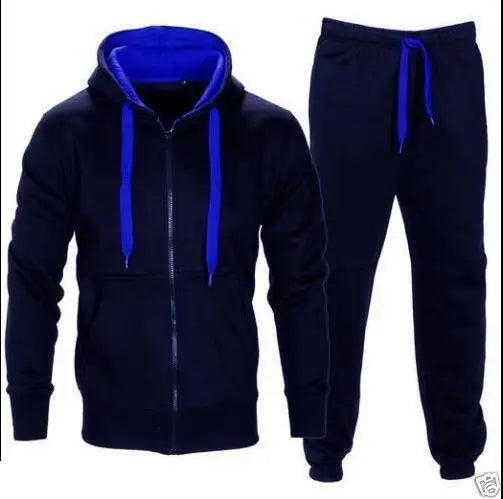 Liu Ming Custom Logo 2025 New Style Autumn Winter Men s Jogging Outdoor Zipper Tracksuit Hooded Sweatshirt Sweatpants Set