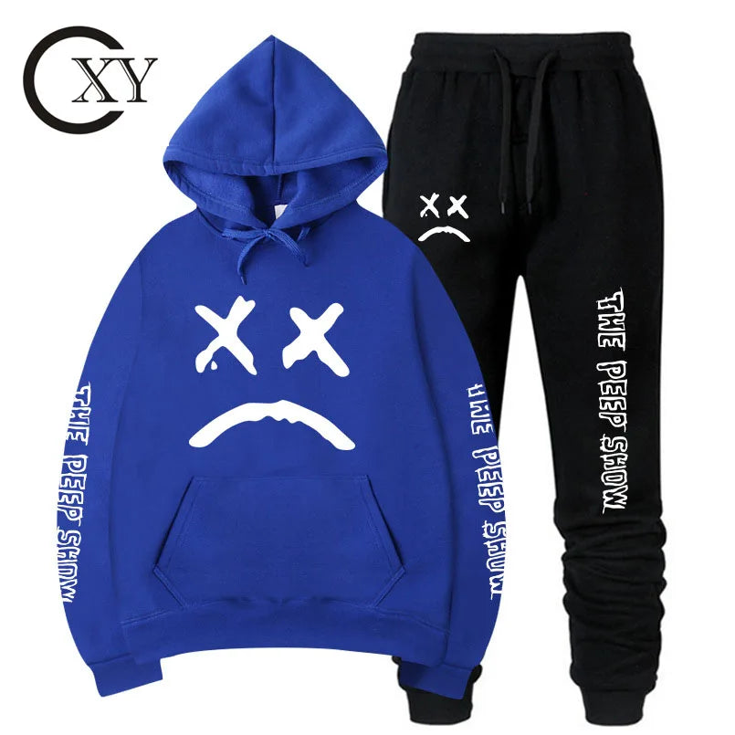 Custom Men's Training Jogging Printed Tracksuits Sporty Cotton Sweat Hoodies Casual Knitted Style