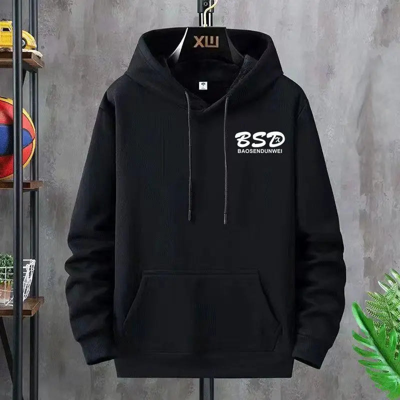 2024 Plus Size Men's Hoodies Fashion Hooded Pull Over Hoodies Men Printed Spring Loose Street Wear Stylish Hoodies Men