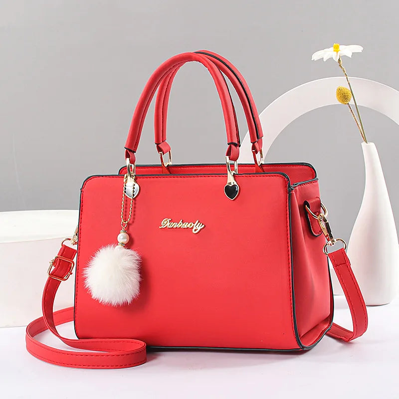 2022 PU Leather High Quality Luxury Lady Tote Shoulder Bags Best Minimalism Handbags for Women With Bulb