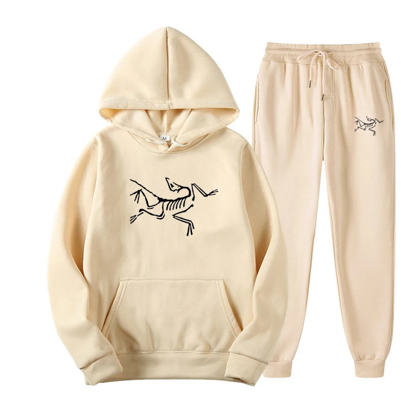 Cheap Wholesale Men's Hoodie Set Fashionable Pullover Sports Shirt Jogging Pants Two-piece Set