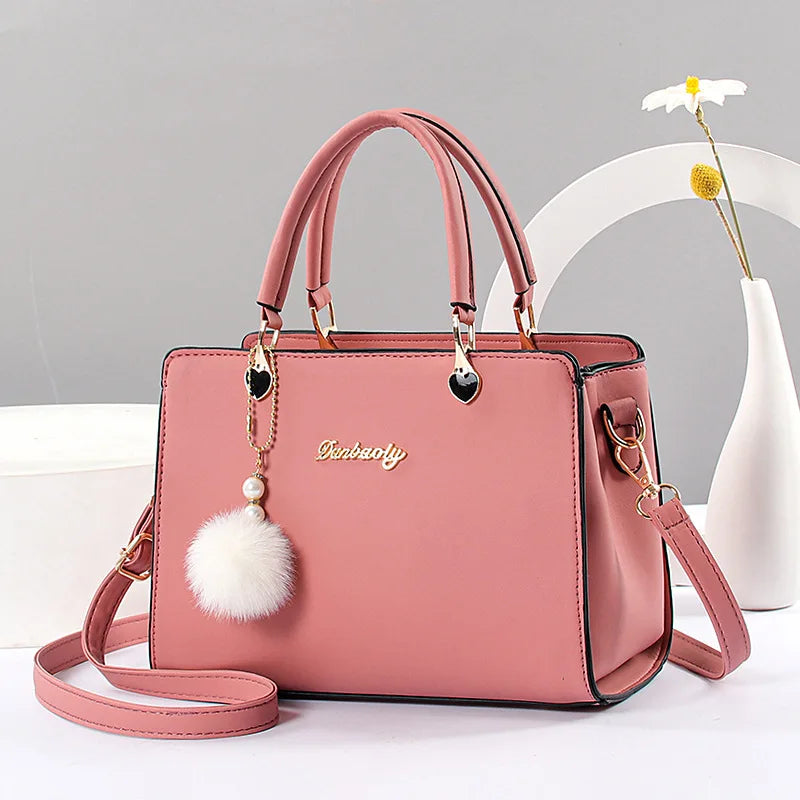 2022 PU Leather High Quality Luxury Lady Tote Shoulder Bags Best Minimalism Handbags for Women With Bulb
