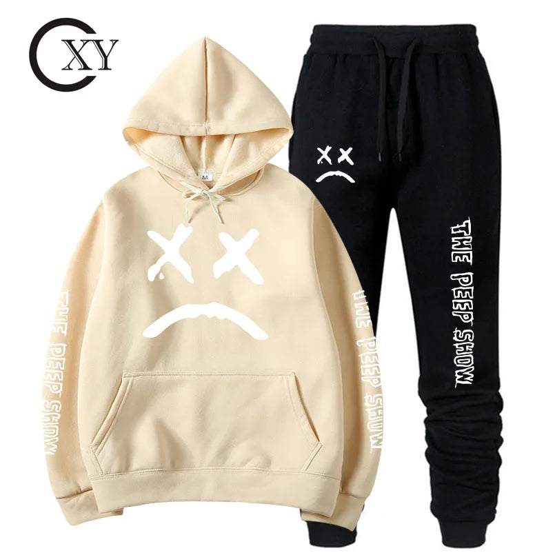 Custom Men's Training Jogging Printed Tracksuits Sporty Cotton Sweat Hoodies Casual Knitted Style