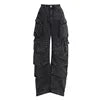 Bettergirl Wholesale Ready to Ship Wide Leg Pants Ladies Baggy Casual Femmes Pantalon Women Denim Cargo Jeans Women