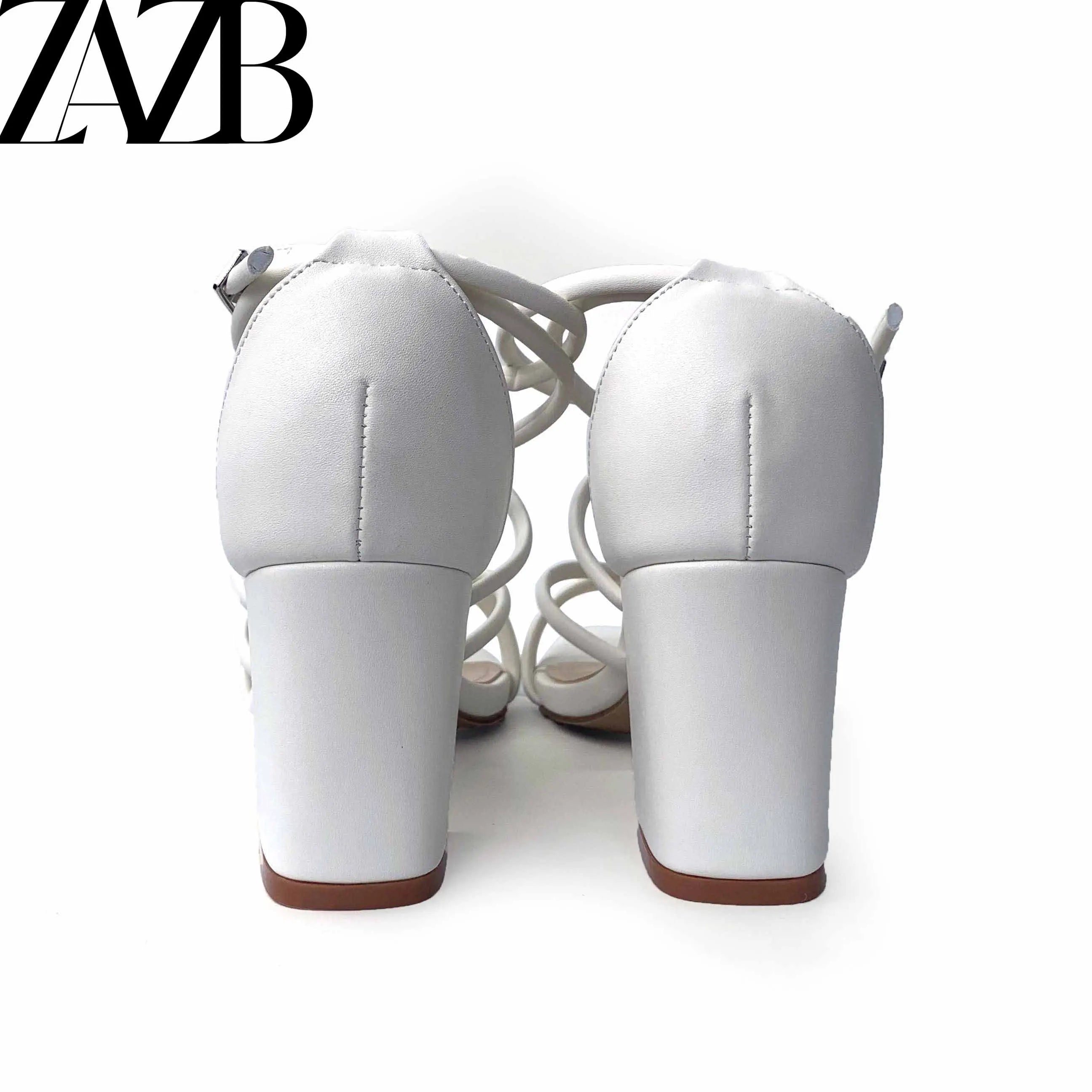Custom Solid Color Tape Designer Shoes Sandals for Women and Ladies Luxury Wedding High Heeled Slipper Occupation Femmes Fashion