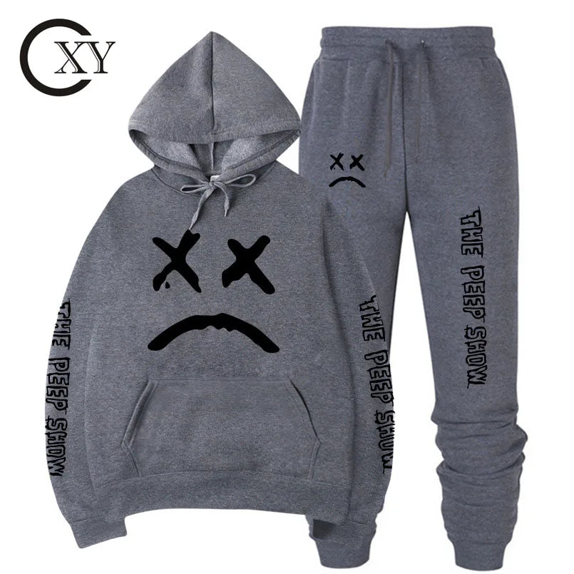 Custom Men's Training Jogging Printed Tracksuits Sporty Cotton Sweat Hoodies Casual Knitted Style