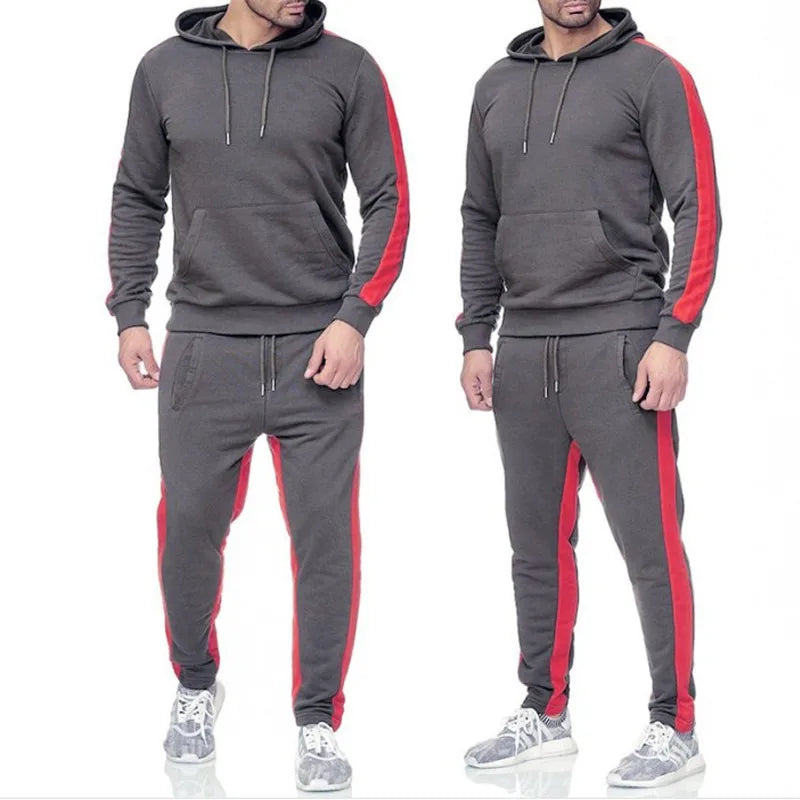 New Autumn Winter Male Outfits Sportswear Track Suits 2 Piece Jogging Suits Sets Sweatsuits Hoodies Jackets and Athletic Pants
