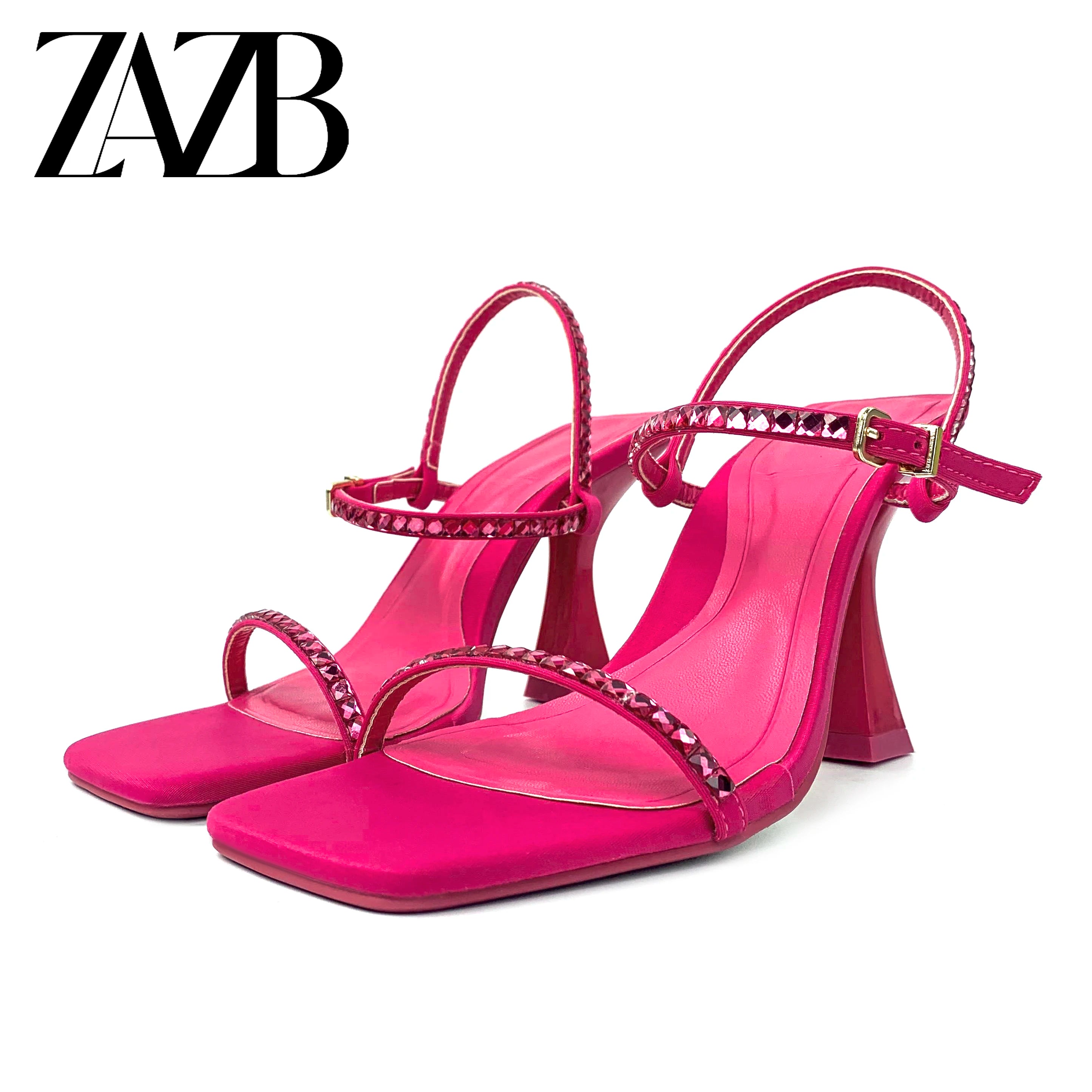 Custom Designer Shoes Sandals for Women and Ladies High Heels Luxury slippers Femmes Summer Fashion Rhinestone Famous Brands