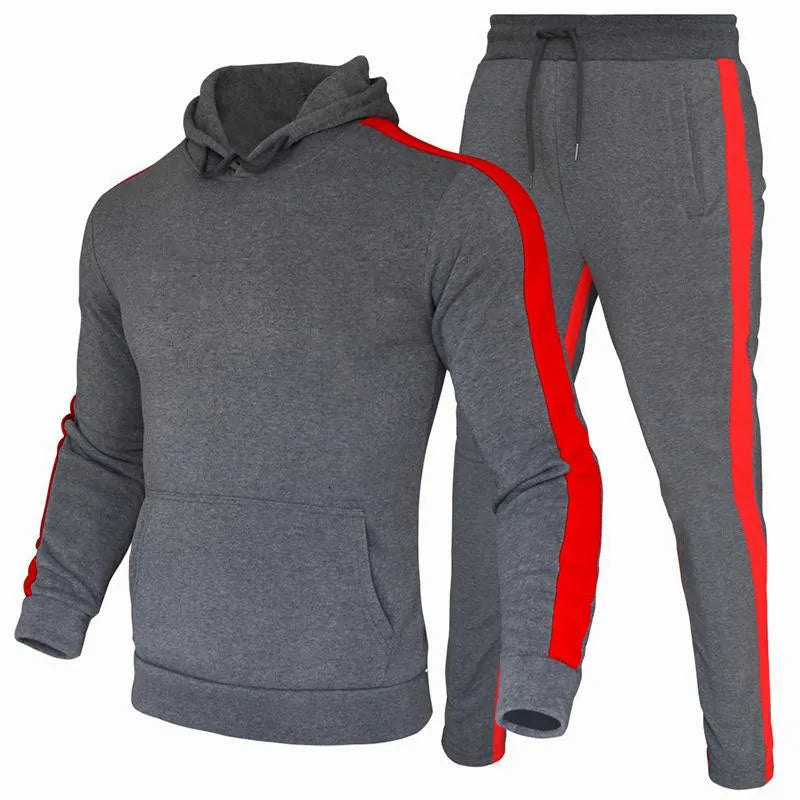 New Autumn Winter Male Outfits Sportswear Track Suits 2 Piece Jogging Suits Sets Sweatsuits Hoodies Jackets and Athletic Pants