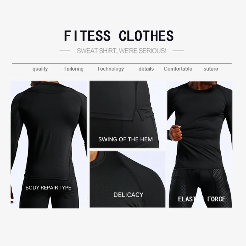 Custom Wholesale Long Sleeve Gym Wear Men's T-shirt Fitness Basketball Training Jogging Fitness Sportswear