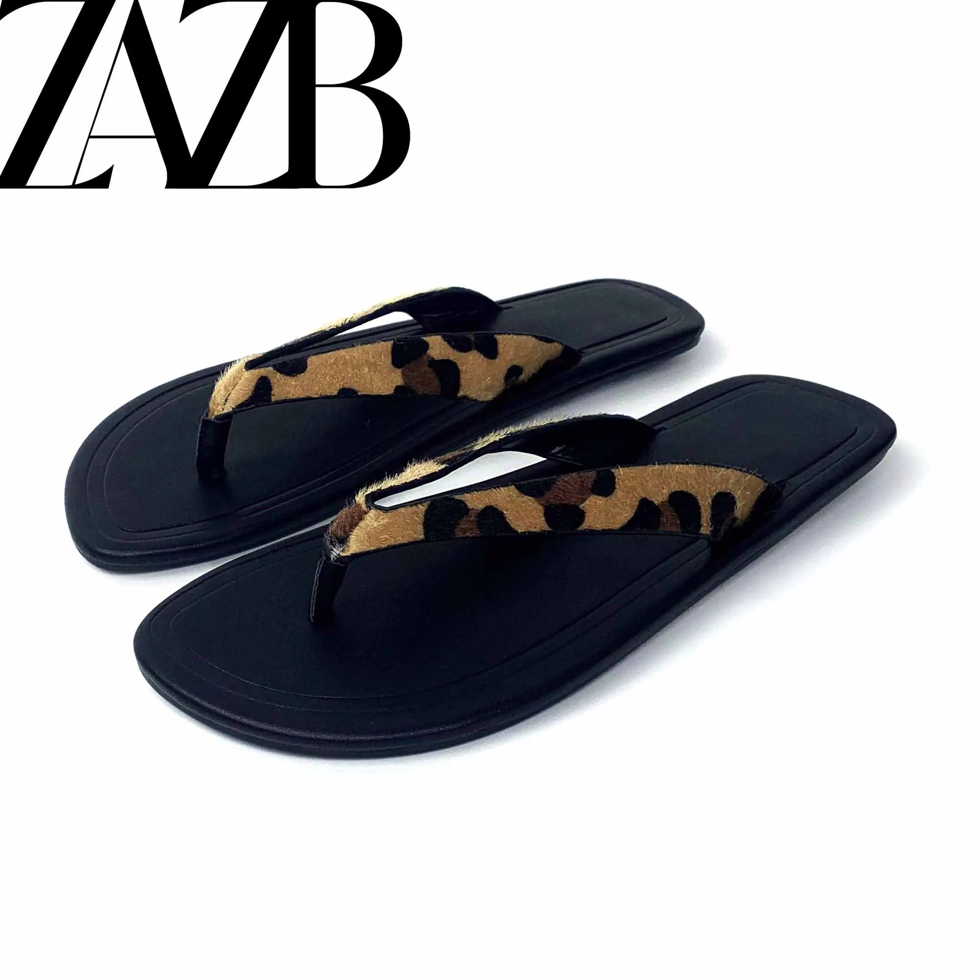 Custom Leather Buckle square Designer Shoes Sandal for Women and Ladies Flat Slipper Shoes Luxury Femmes Fashion
