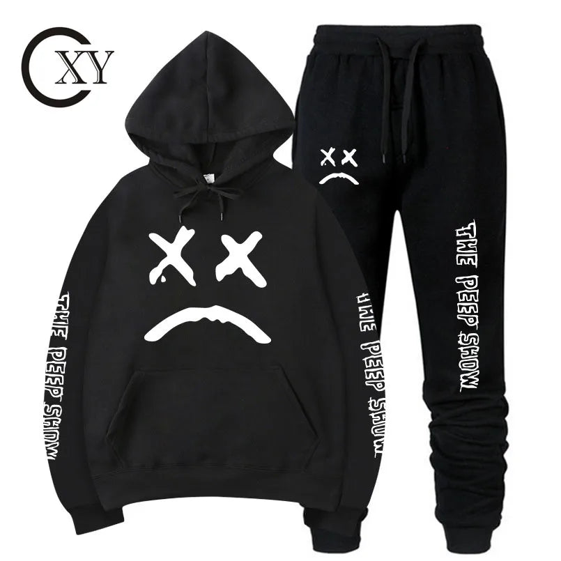 Custom Men's Training Jogging Printed Tracksuits Sporty Cotton Sweat Hoodies Casual Knitted Style