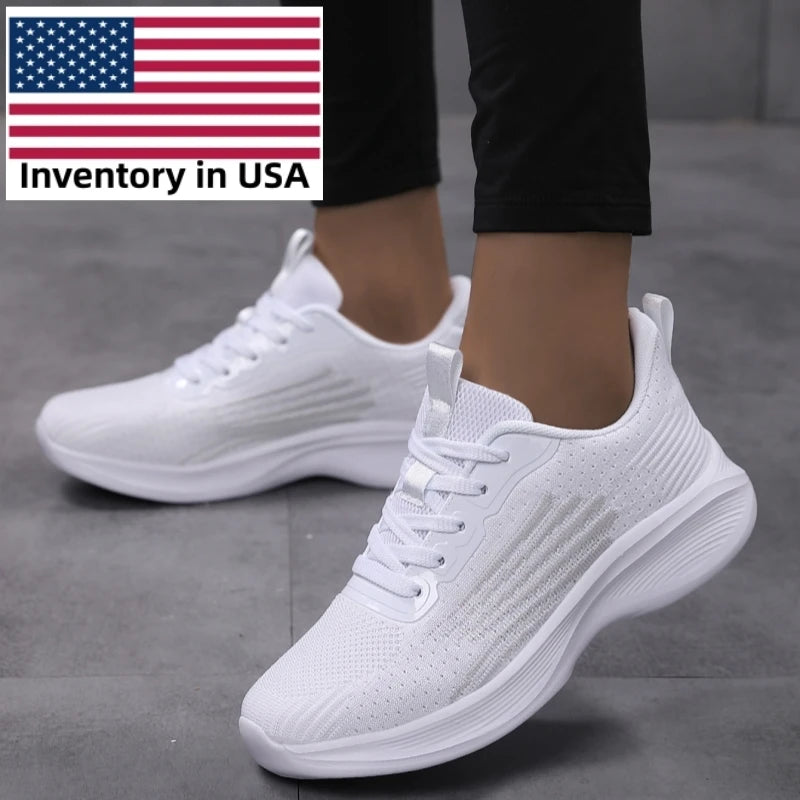 Local Us Stocks  Product Sneakers for Women and Ladies Women's Sports Shoes Chaussures Pour Femmes Flat Shoes Trending Products