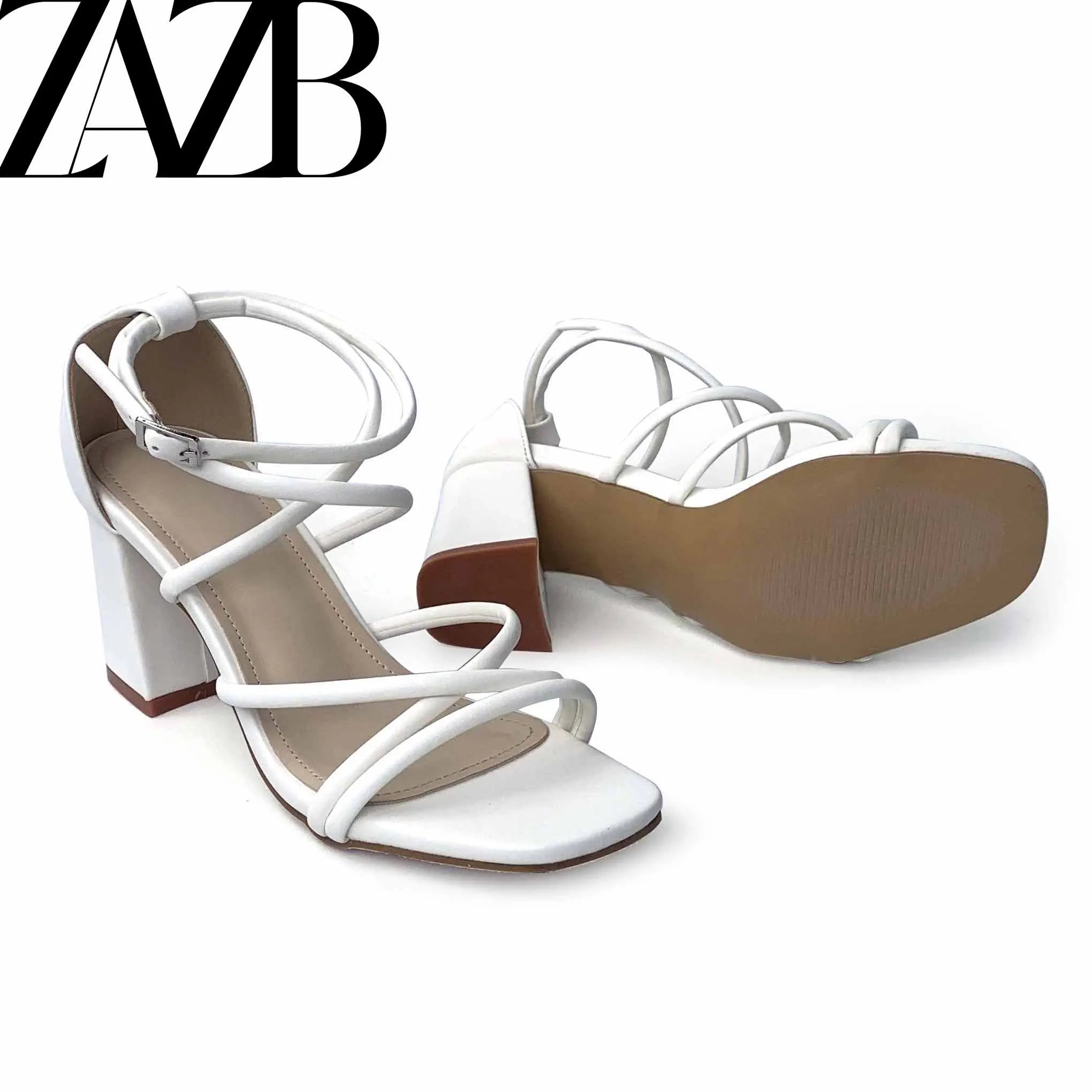 Custom Solid Color Tape Designer Shoes Sandals for Women and Ladies Luxury Wedding High Heeled Slipper Occupation Femmes Fashion