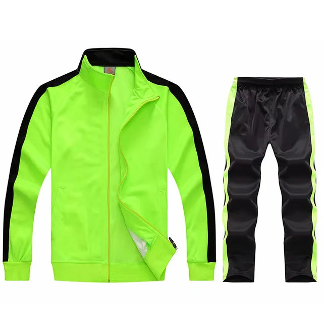 Dropshipping Design Custom Men's Sweatsuit Side Stripe Children's Sports Training Jogging Suit Tracksuit