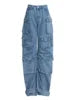 Bettergirl Wholesale Ready to Ship Wide Leg Pants Ladies Baggy Casual Femmes Pantalon Women Denim Cargo Jeans Women
