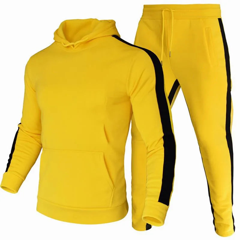 New Autumn Winter Male Outfits Sportswear Track Suits 2 Piece Jogging Suits Sets Sweatsuits Hoodies Jackets and Athletic Pants