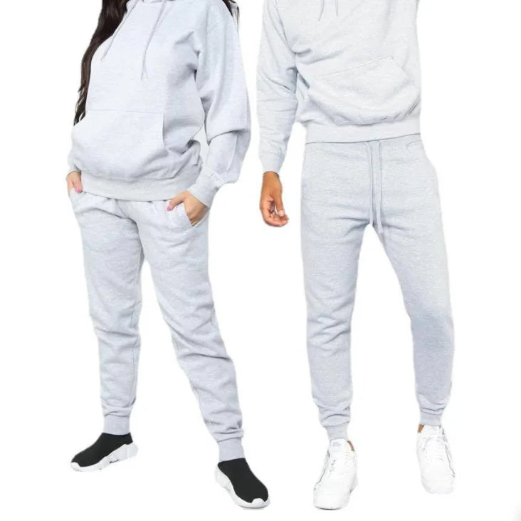 Liu Ming Newest Custom Logo Printed Mens Solid Color Long Sleeve Hooded Jogging Sweatpants Training Sports Suit