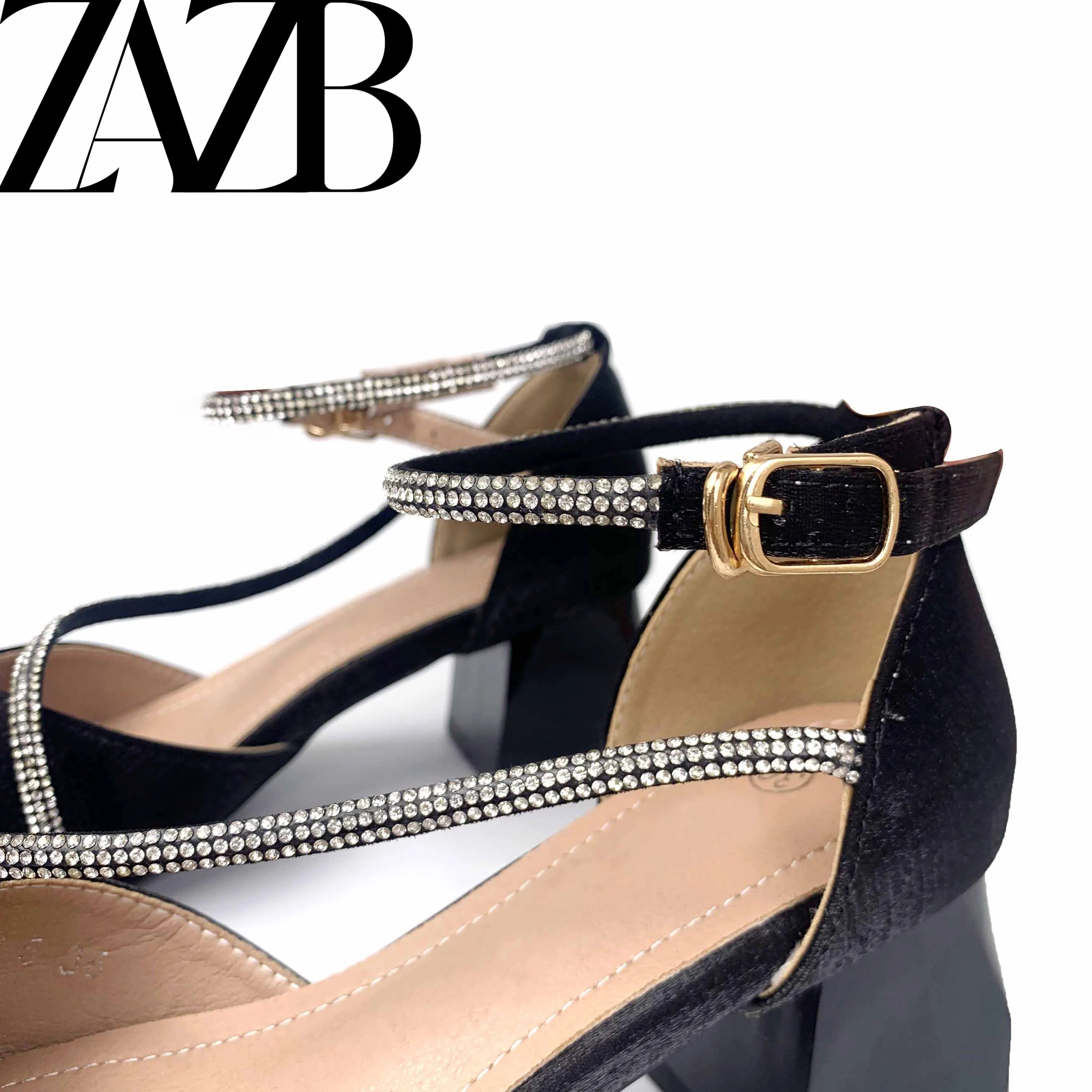 Custom square Designer Shoes Summer  Sandals  Women and Ladies High Heels Luxury  Femmes Fashion