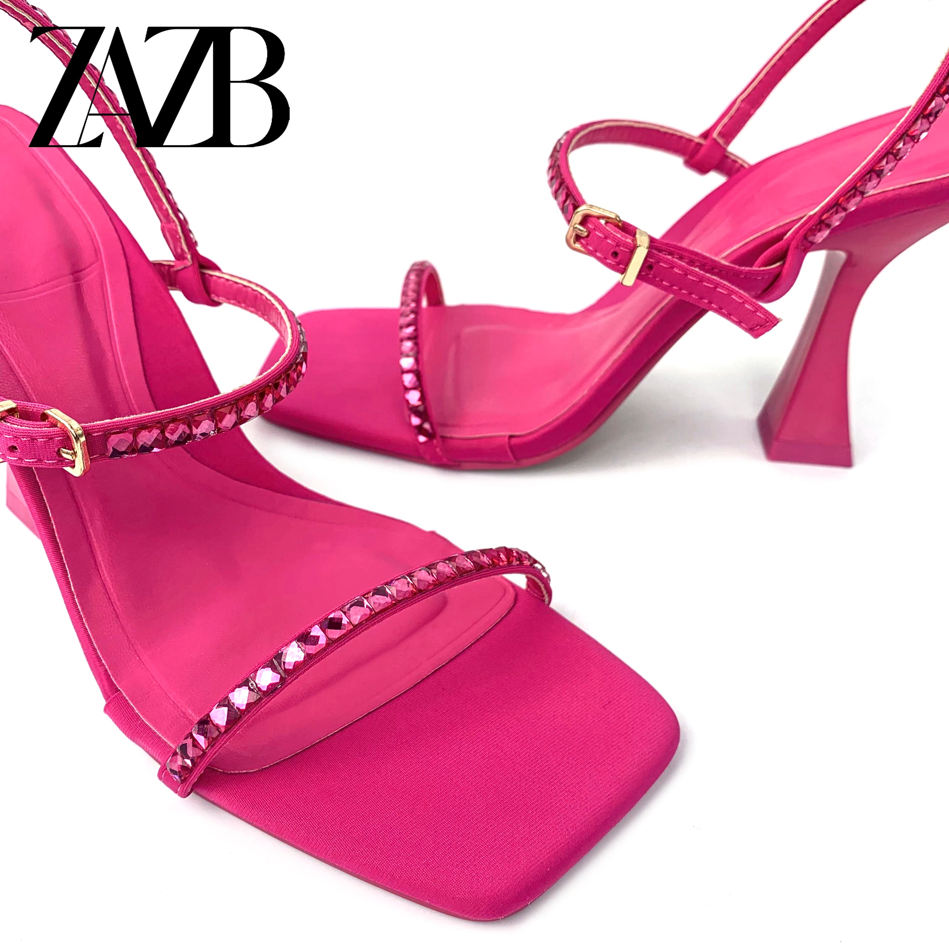 Custom Designer Shoes Sandals for Women and Ladies High Heels Luxury slippers Femmes Summer Fashion Rhinestone Famous Brands