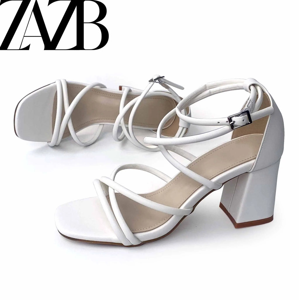 Custom Solid Color Tape Designer Shoes Sandals for Women and Ladies Luxury Wedding High Heeled Slipper Occupation Femmes Fashion