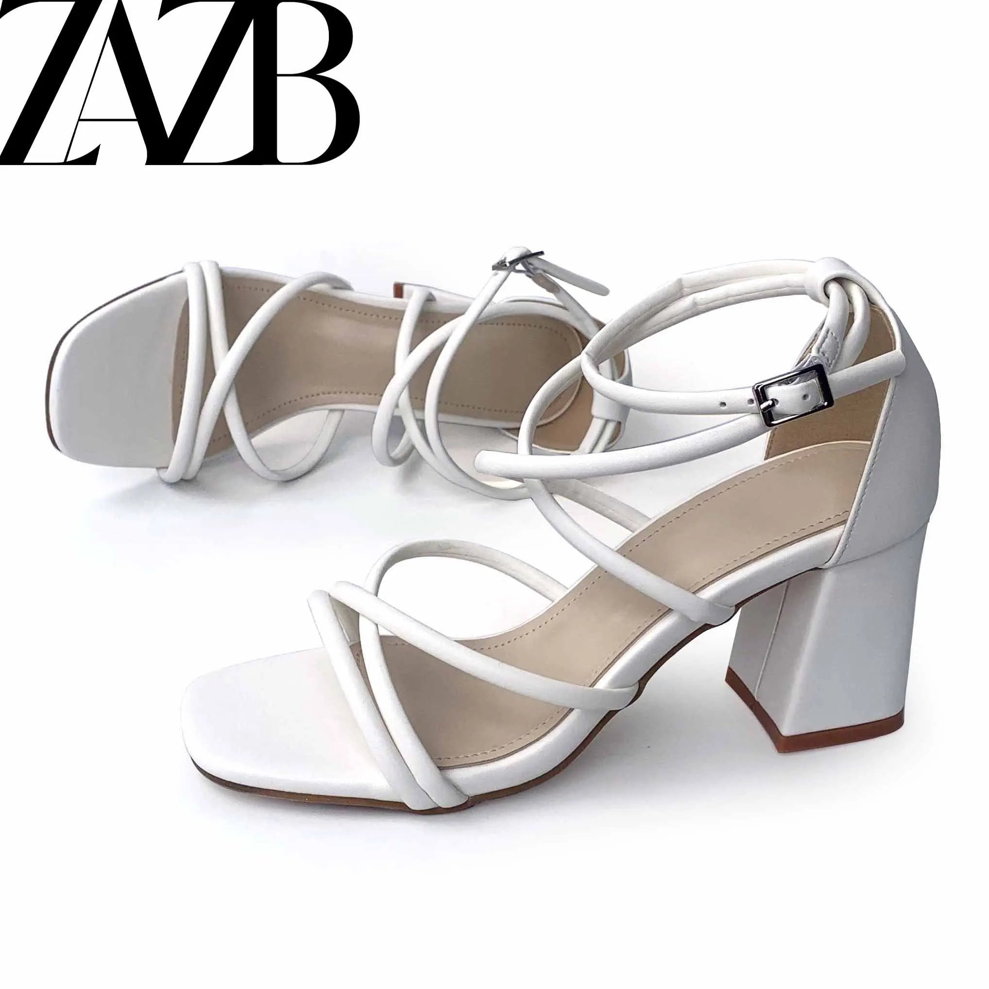 Custom Solid Color Tape Designer Shoes Sandals for Women and Ladies Luxury Wedding High Heeled Slipper Occupation Femmes Fashion