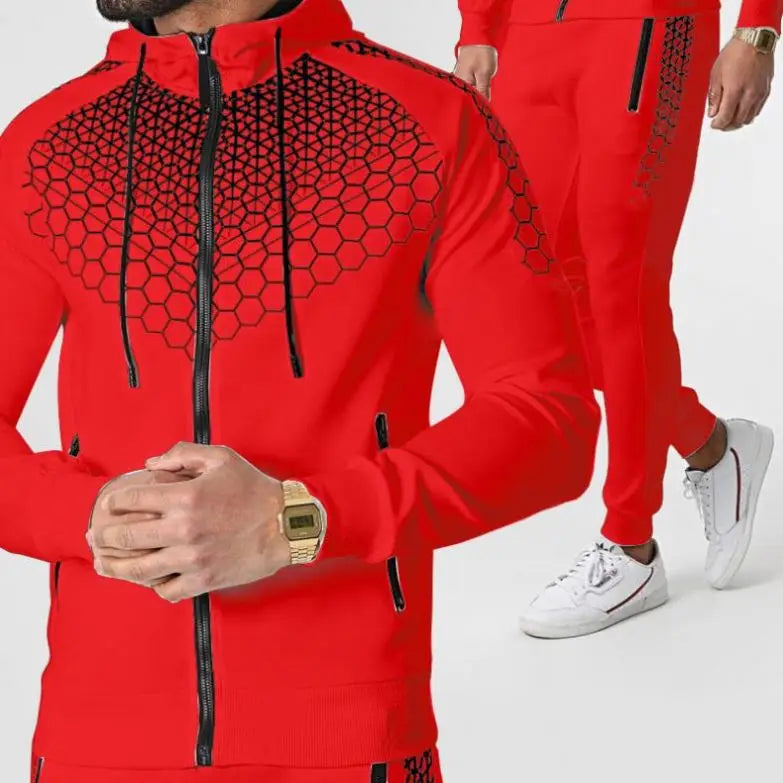 New Design Fashion Jogging Sweatsuits Sportswear 2 Piece Jogger Track Suit for Men