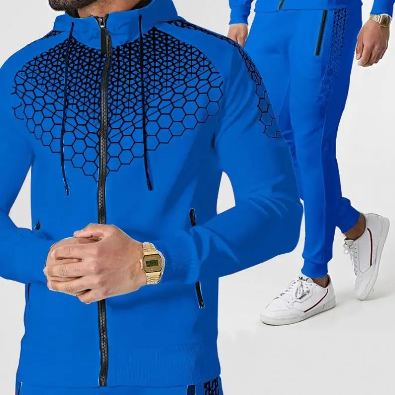 New Design Fashion Jogging Sweatsuits Sportswear 2 Piece Jogger Track Suit for Men