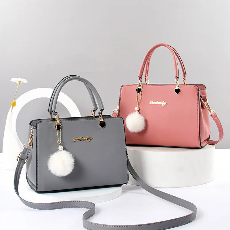 2022 PU Leather High Quality Luxury Lady Tote Shoulder Bags Best Minimalism Handbags for Women With Bulb