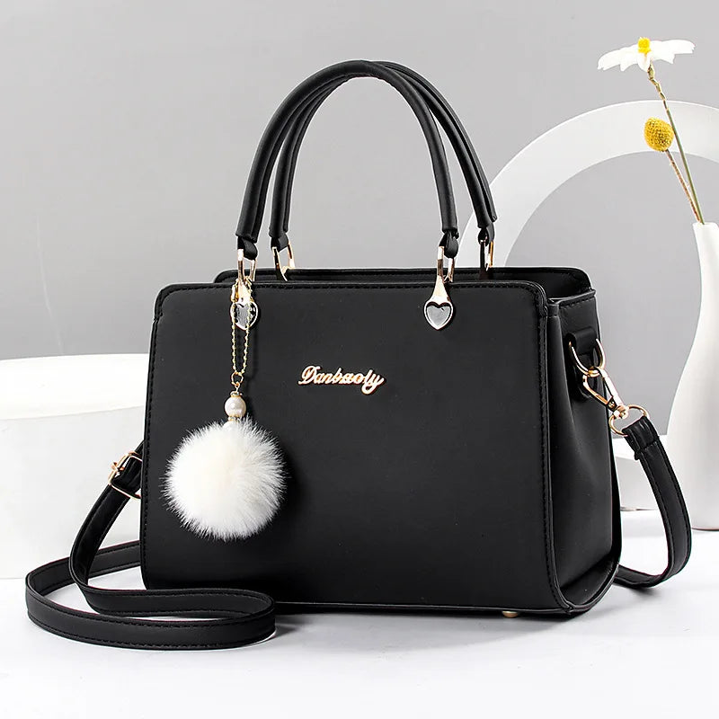 2022 PU Leather High Quality Luxury Lady Tote Shoulder Bags Best Minimalism Handbags for Women With Bulb