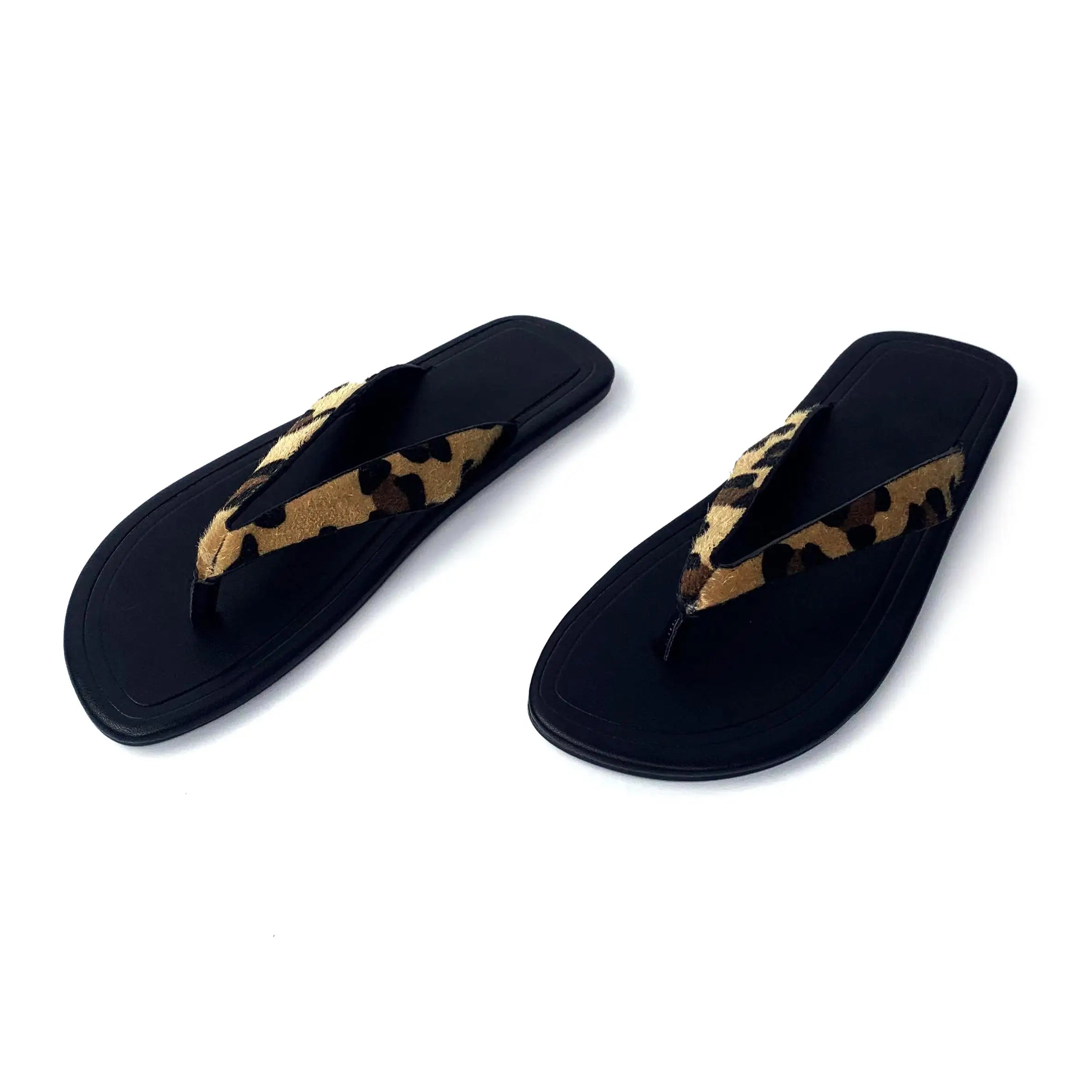 Custom Leather Buckle square Designer Shoes Sandal for Women and Ladies Flat Slipper Shoes Luxury Femmes Fashion