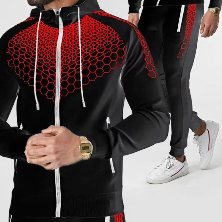 New Design Fashion Jogging Sweatsuits Sportswear 2 Piece Jogger Track Suit for Men