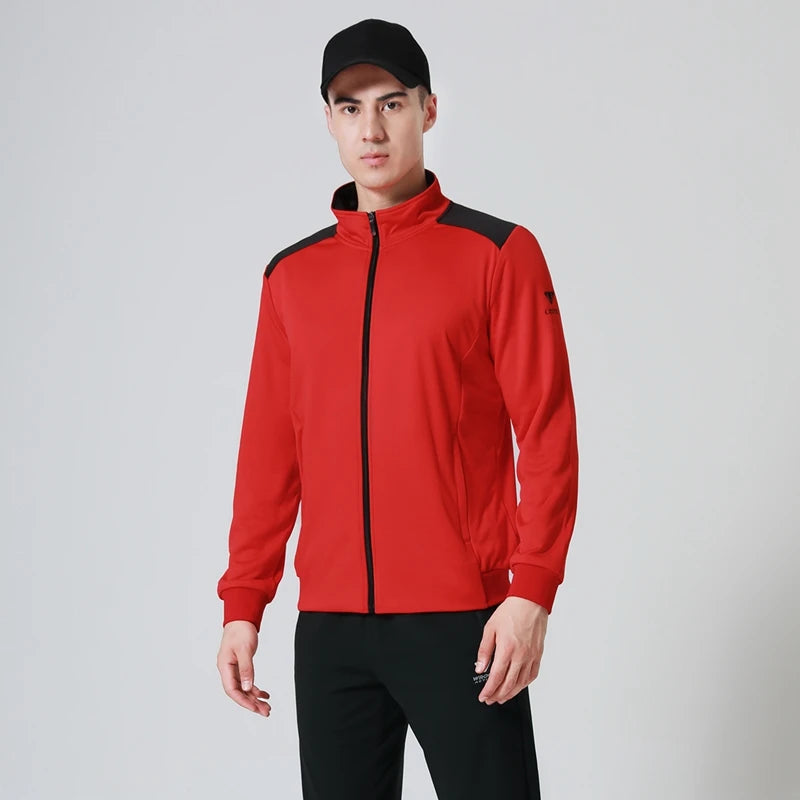 Hot Sale Sporty Men's Outdoor Sportswear New Blank Two-Piece Jacket and Jogging Bottoms Set for Spring